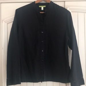 Black 100% linen blouse